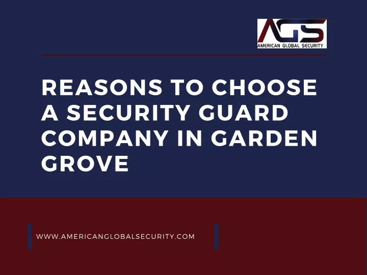 reasons to choose a security guard company