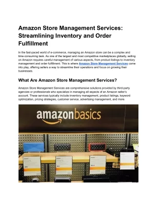 Amazon Store Management Services_ Streamlining Inventory and Order Fulfillment