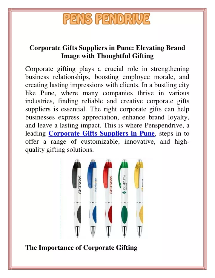 corporate gifts suppliers in pune elevating brand