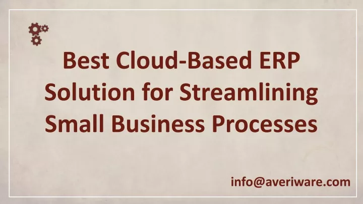 best cloud based erp solution for streamlining