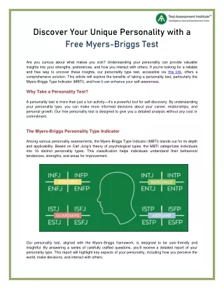 16 Types Personality Test - PDF