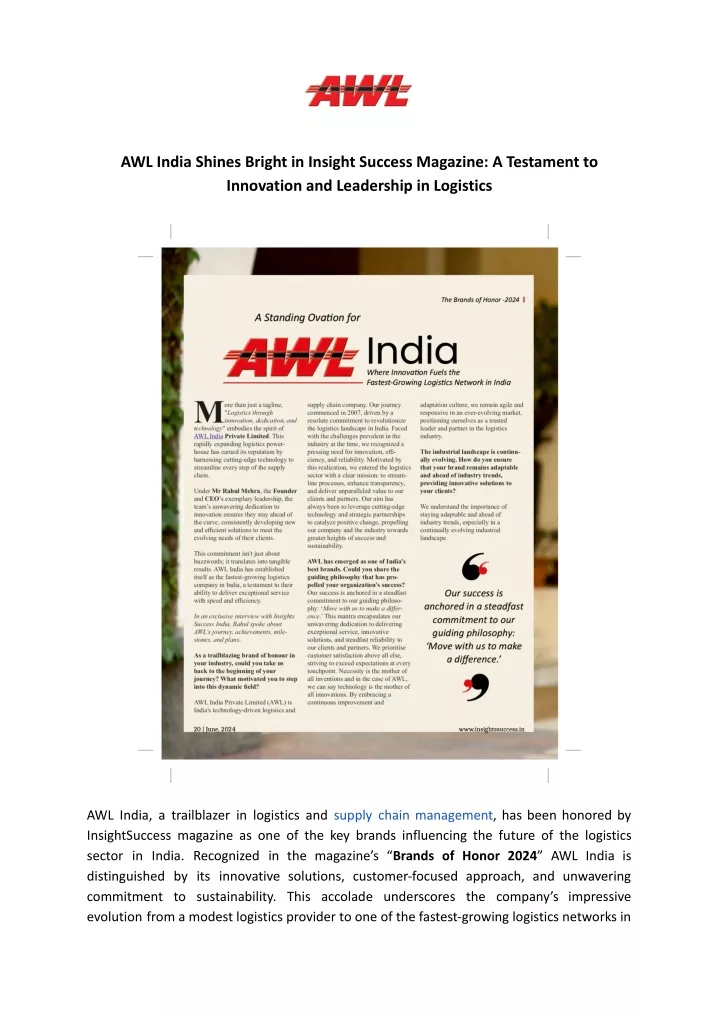 awl india shines bright in insight success