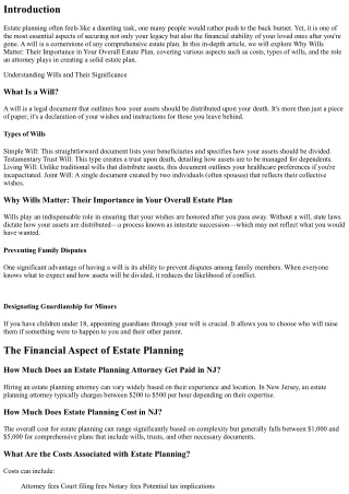 Why Wills Matter: Their Importance in Your Overall Estate Plan