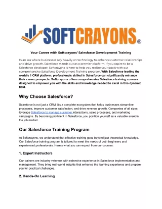 your career with softcrayons salesforce
