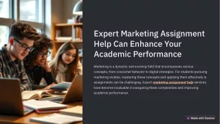 expert marketing assignment help can enhance your