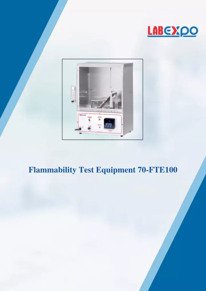 flammability test equipment 70 fte100