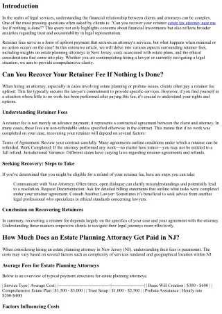 Can You Recover Your Retainer Fee If Nothing Is Done? Insights for Clients