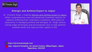 Allergic and Asthma Expert in Jaipur – Dr. Virendra Singh