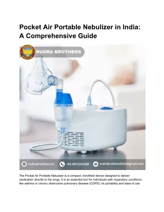 pocket air portable nebulizer in india