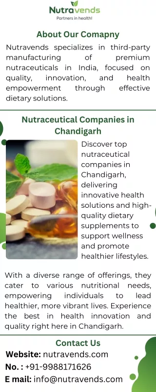 Nutraceutical Companies in Chandigarh