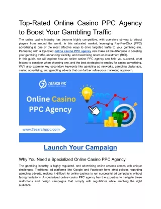 top rated online casino ppc agency to boost your