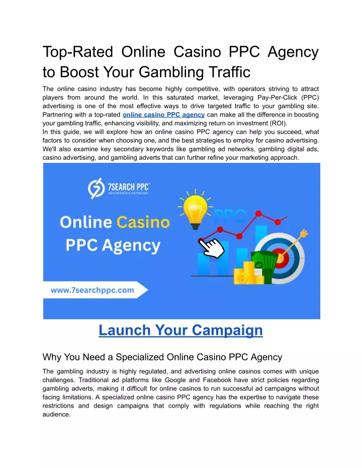 top rated online casino ppc agency to boost your