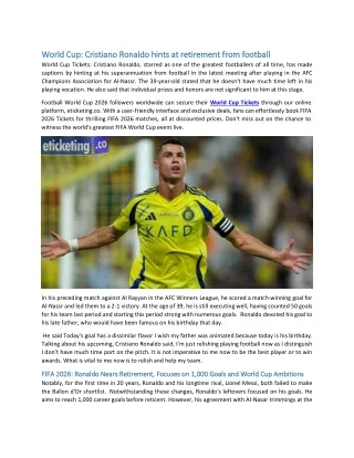w world cup orld cup cristiano ronaldo hints