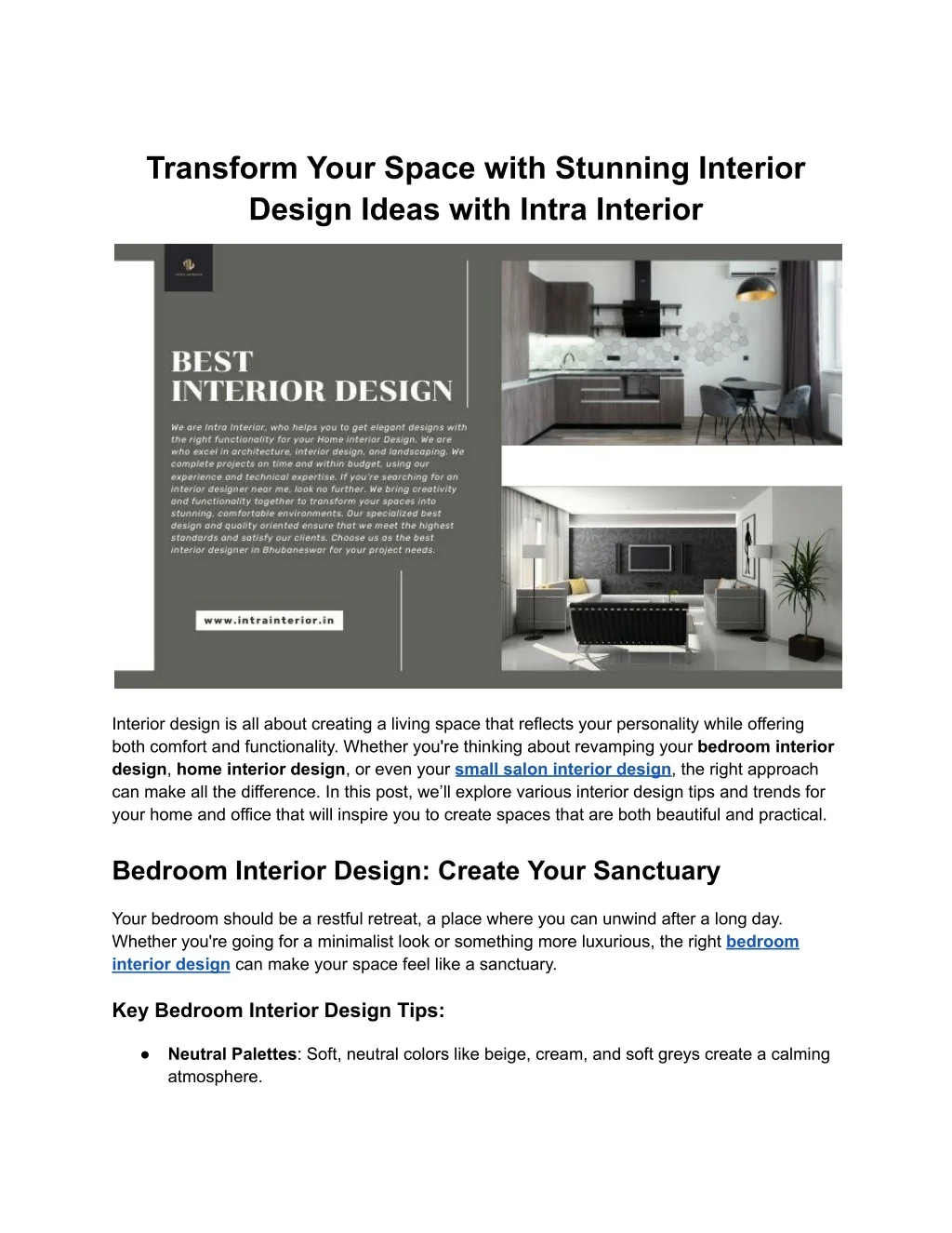 PPT - Transform Your Space with Stunning Interior Design Ideas with ...
