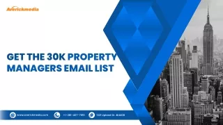 Get the 30k Property Managers Email List