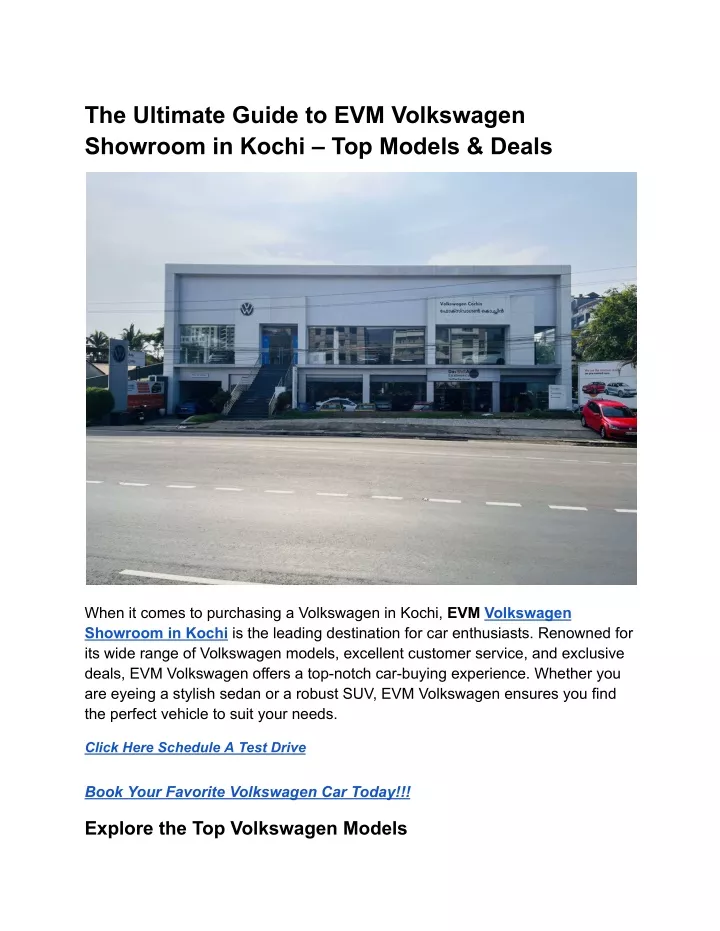 the ultimate guide to evm volkswagen showroom