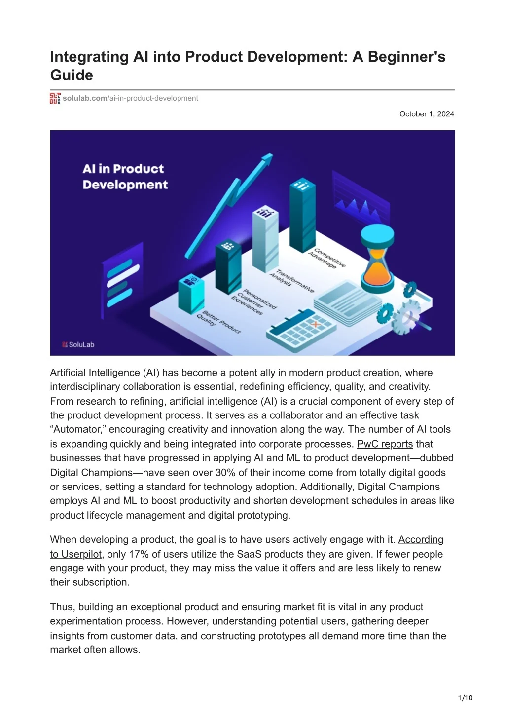 PPT - solulab.com-Integrating AI into Product Development A Beginners ...