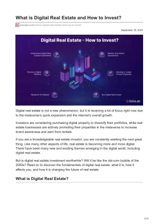 solulab.com-What is Digital Real Estate and How to Invest