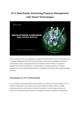 ai in real estate enhancing property management