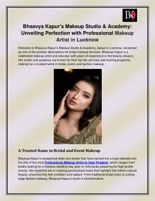 Professional Makeup Artist in Uttar Pradesh