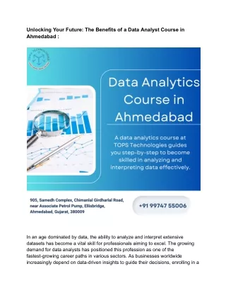 Unlocking Your Future_ The Benefits of a Data Analyst Course in Ahmedabad (1)