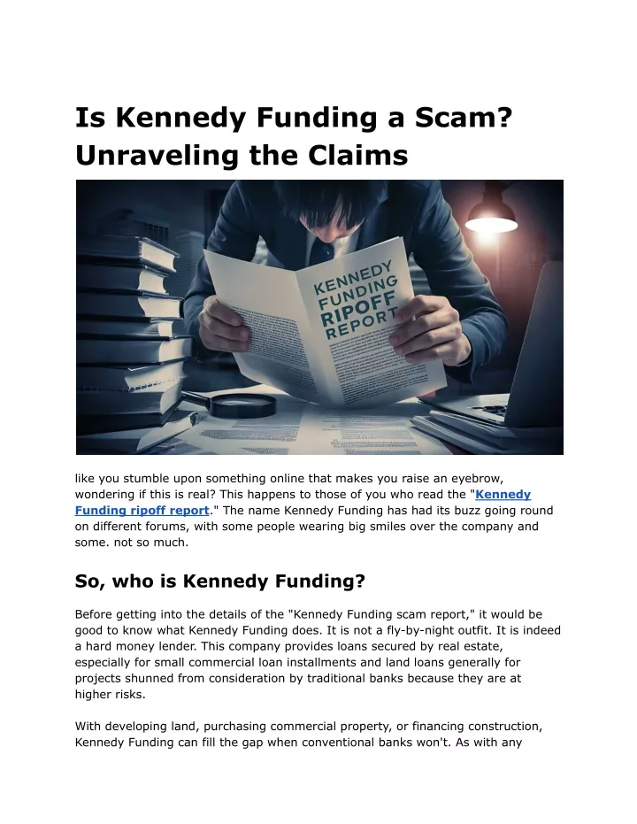 is kennedy funding a scam unraveling the claims