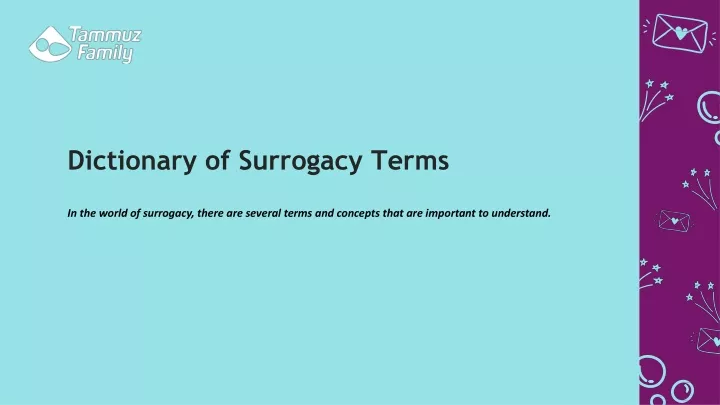 dictionary of surrogacy terms