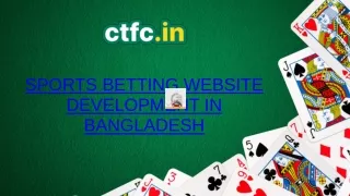 Sports Betting Website Development in Bangladesh - CTFC's Cutting-Edge Solutions