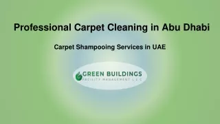 Professional Carpet Cleaning in Abu Dhabi UAE