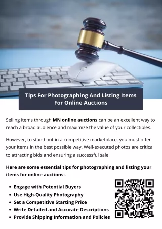 tips for photographing and listing items