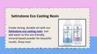 Setinstone Eco Casting Resin