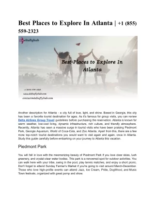 best places to explore in atlanta 1 855 559 2323