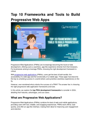 top 10 frameworks and tools to build progressive