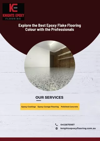 Explore the Best Epoxy Flake Flooring Colour with the Professionals