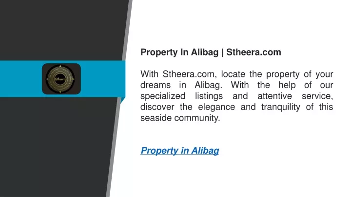 property in alibag stheera com with stheera