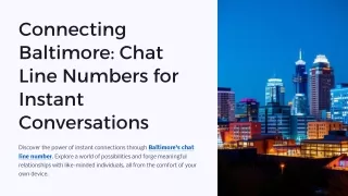 connecting baltimore chat line numbers