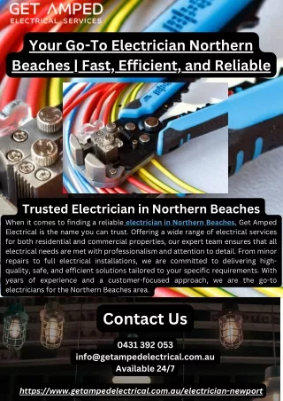 Your Go-To Electrician Northern Beaches  Fast, Efficient, and Reliable