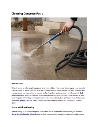 Cleaning Concrete Patio