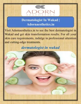 Dermatologist In Wakad   Adornaesthetics.in