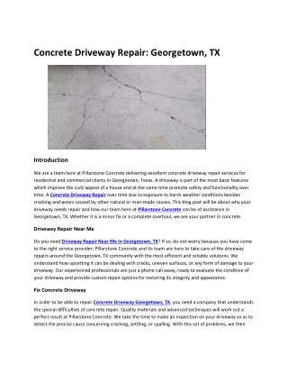 Concrete Driveway Repair