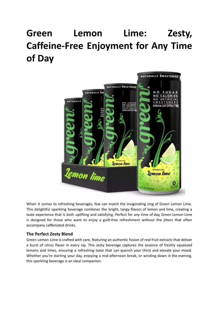 green caffeine free enjoyment for any time of day