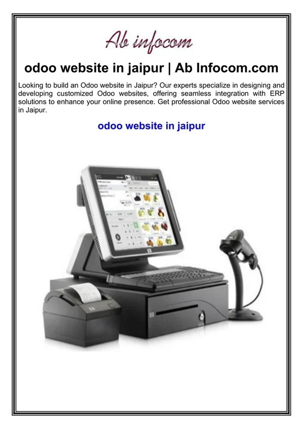 odoo website in jaipur ab infocom com
