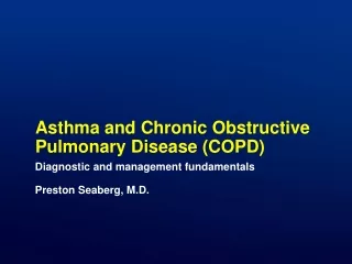 asthma and chronic obstructive pulmonary disease