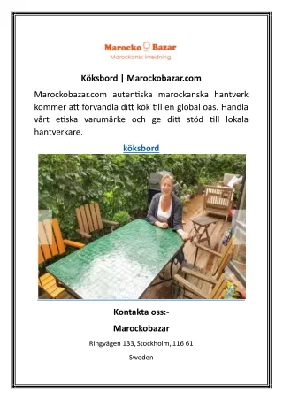 Köksbord   Marockobazar