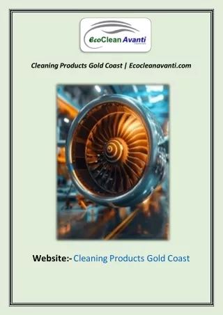 Cleaning Products Gold Coast | Ecocleanavanti.com