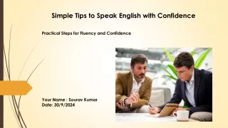 Simple Tips to Speak English with Confidence