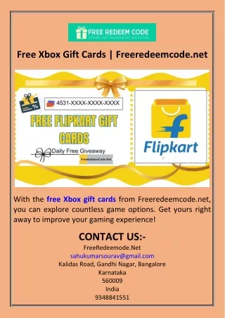 Free Xbox Gift Cards  Freeredeemcode.net