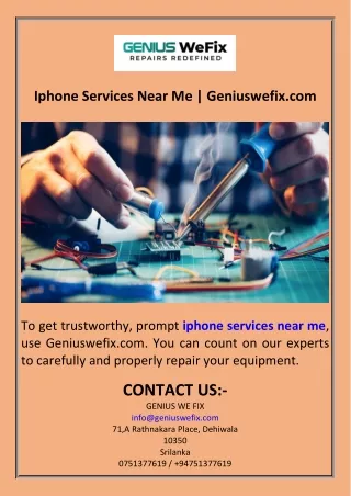 Iphone Services Near Me  Geniuswefix.com