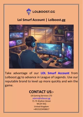 Lol Smurf Account  Lolboost.gg