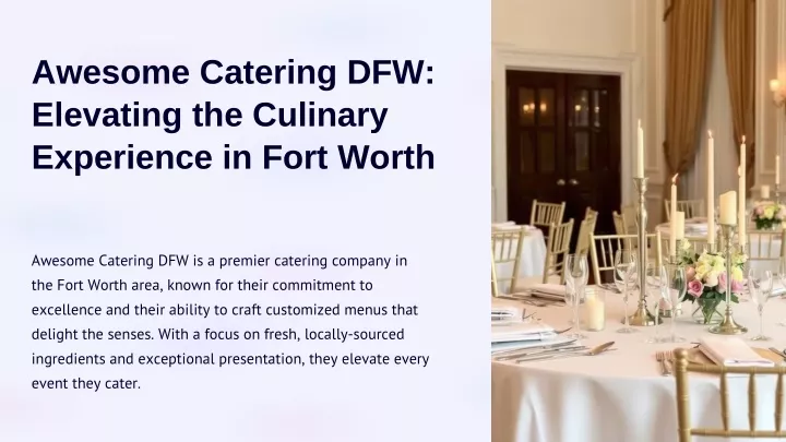 awesome catering dfw elevating the culinary